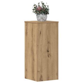 Soportes de plantas 2 uds madera roble artisian 30x30x70 cm