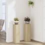 Soportes de plantas 2 uds madera roble Sonoma 17x17x60 cm