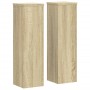 Soportes de plantas 2 uds madera roble Sonoma 17x17x60 cm