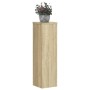 Soportes de plantas 2 uds madera roble Sonoma 17x17x60 cm