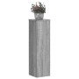 Soportes de plantas 2 uds madera gris Sonoma 17x17x60 cm