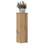 Soportes de plantas 2 uds madera roble artisian 17x17x60 cm