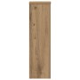 Soportes de plantas 2 uds madera roble artisian 17x17x60 cm