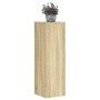 Soportes de plantas 2 uds madera roble Sonoma 25x25x80 cm