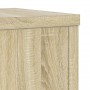 Soportes de plantas 2 uds madera roble Sonoma 25x25x80 cm