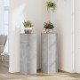 Soportes de plantas 2 uds madera gris hormigón 25x25x80 cm en Soportes para macetas | Comprar online en Foro24