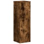 Soportes de plantas 2 uds madera roble ahumado 25x25x80 cm