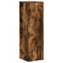 Soportes de plantas 2 uds madera roble ahumado 25x25x80 cm