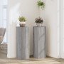 Soportes de plantas 2 uds madera gris Sonoma 25x25x80 cm en Soportes para macetas | Comprar online en Foro24