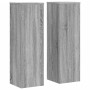 Soportes de plantas 2 uds madera gris Sonoma 25x25x80 cm