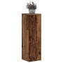 Soportes de plantas 2 uds madera roble envejecido 25x25x80 cm