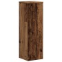 Soportes de plantas 2 uds madera roble envejecido 25x25x80 cm