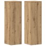 Soportes de plantas 2 uds madera roble artisian 25x25x80 cm