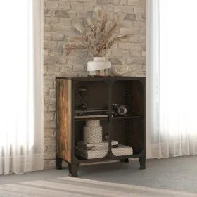 Rustic brown metal and MDF storage cabinet 72x36x82 cm by vidaXL, Lockers and storage cabinets - Ref: Foro24-335907, Price: 1...
