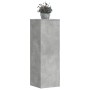Soportes de plantas madera ingeniería gris hormigón 33x33x100cm