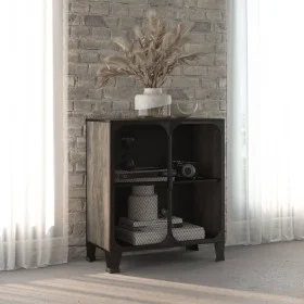 Gray metal and MDF storage cabinet 72x36x82 cm by vidaXL, Lockers and storage cabinets - Ref: Foro24-335908, Price: 95,09 €, ...