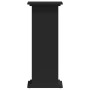 Soportes para plantas madera de ingeniería negro 33x33x80 cm