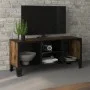 Rustic brown metal and MDF TV stand, 105x36x47 cm by vidaXL, TV Furniture - Ref: Foro24-335909, Price: 90,48 €, Discount: %