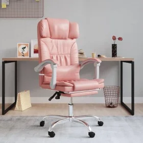Pink synthetic leather reclining office chair by vidaXL, Office chairs - Ref: Foro24-349737, Price: 123,29 €, Discount: %