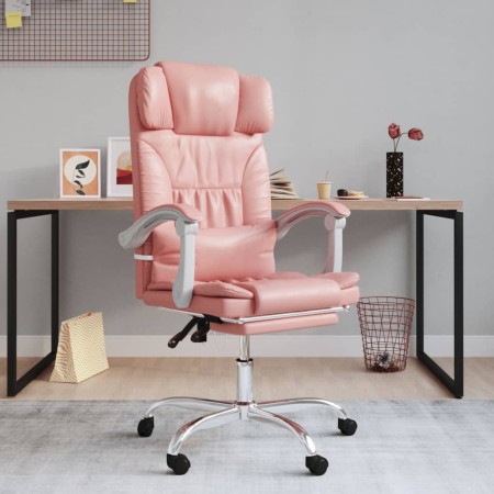 Pink synthetic leather reclining office chair by vidaXL, Office chairs - Ref: Foro24-349737, Price: 124,62 €, Discount: %