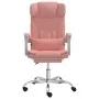Pink synthetic leather reclining office chair by vidaXL, Office chairs - Ref: Foro24-349737, Price: 122,78 €, Discount: %