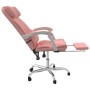 Pink synthetic leather reclining office chair by vidaXL, Office chairs - Ref: Foro24-349737, Price: 124,62 €, Discount: %