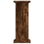 Soportes de plantas madera ingeniería roble ahumado 33x33x80 cm