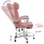 Pink synthetic leather reclining office chair by vidaXL, Office chairs - Ref: Foro24-349737, Price: 124,62 €, Discount: %