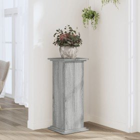 Soportes de plantas madera ingeniería gris Sonoma 33x33x80 cm