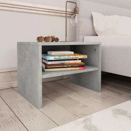 Betongrauer Nachttisch aus Sperrholz, 40 x 30 x 30 cm von vidaXL, Nachttische - Ref: Foro24-800071, Preis: 29,03 €, Rabatt: %