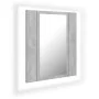 Bathroom mirror cabinet LED light acrylic concrete gray 40x12x45 cm by vidaXL, bathroom vanities - Ref: Foro24-804952, Price:...