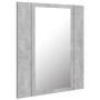Bathroom mirror cabinet LED light acrylic concrete gray 40x12x45 cm by vidaXL, bathroom vanities - Ref: Foro24-804952, Price:...