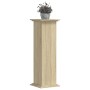 Soportes de plantas madera ingeniería roble Sonoma 33x33x100 cm