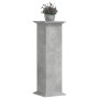 Soportes de plantas madera ingeniería gris hormigón 33x33x100cm