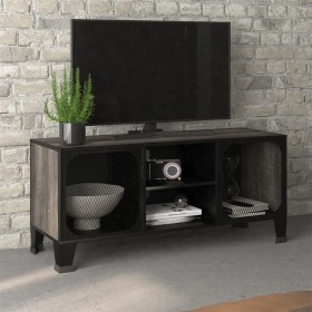 TV-Schrank aus Metall und grauem MDF, 105 x 36 x 47 cm von vidaXL, TV-Möbel - Ref: Foro24-335910, Preis: 91,05 €, Rabatt: %