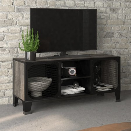 TV-Schrank aus Metall und grauem MDF, 105 x 36 x 47 cm von vidaXL, TV-Möbel - Ref: Foro24-335910, Preis: 91,05 €, Rabatt: %