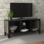 TV-Schrank aus Metall und grauem MDF, 105 x 36 x 47 cm von vidaXL, TV-Möbel - Ref: Foro24-335910, Preis: 90,23 €, Rabatt: %