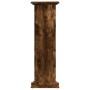 Soportes de plantas madera ingeniería roble ahumado 33x33x100cm