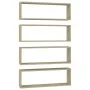 Würfelwandregal 4 Einheiten Sonoma-Eichensperrholz 80x15x26,5cm von vidaXL, Regale und Regale - Ref: Foro24-807116, Preis: 50...