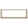 Cube wall shelf 4 units Sonoma oak plywood 80x15x26.5cm by vidaXL, Shelves and shelves - Ref: Foro24-807116, Price: 52,68 €, ...