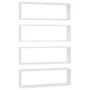Estantes cubo de pared 4 uds contrachapado blanco 80x15x26,5 cm de vidaXL, Estantes y estanterías - Ref: Foro24-807107, Preci...