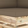Sofá de esquina seccional con cojines madera impregnada verde