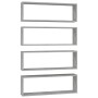 Wall shelf 4 pcs concrete gray plywood 80x15x26.5cm by vidaXL, Shelves and shelves - Ref: Foro24-807119, Price: 49,20 €, Disc...
