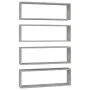 Wall shelf 4 pcs concrete gray plywood 80x15x26.5cm by vidaXL, Shelves and shelves - Ref: Foro24-807119, Price: 50,80 €, Disc...
