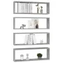 Wall shelf 4 pcs concrete gray plywood 80x15x26.5cm by vidaXL, Shelves and shelves - Ref: Foro24-807119, Price: 50,80 €, Disc...