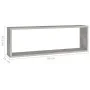 Wall shelf 4 pcs concrete gray plywood 80x15x26.5cm by vidaXL, Shelves and shelves - Ref: Foro24-807119, Price: 50,80 €, Disc...