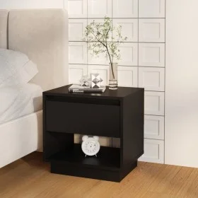 Schwarzer Nachttisch aus Sperrholz, 45 x 34 x 44 cm von vidaXL, Nachttische - Ref: Foro24-809514, Preis: 44,56 €, Rabatt: %