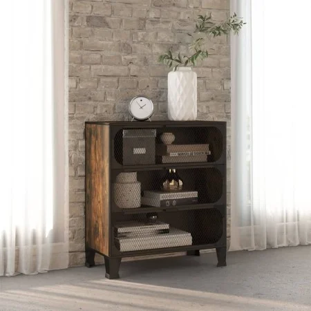 Rustic brown metal and MDF storage cabinet 72x36x82 cm by vidaXL, Lockers and storage cabinets - Ref: Foro24-335911, Price: 1...