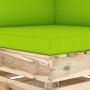 Sofá de esquina seccional con cojines madera impregnada verde