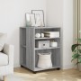 Mesa auxiliar ruedas madera ingeniería gris Sonoma 55x60x78 cm en Armarios archivadores | Comprar online en Foro24
